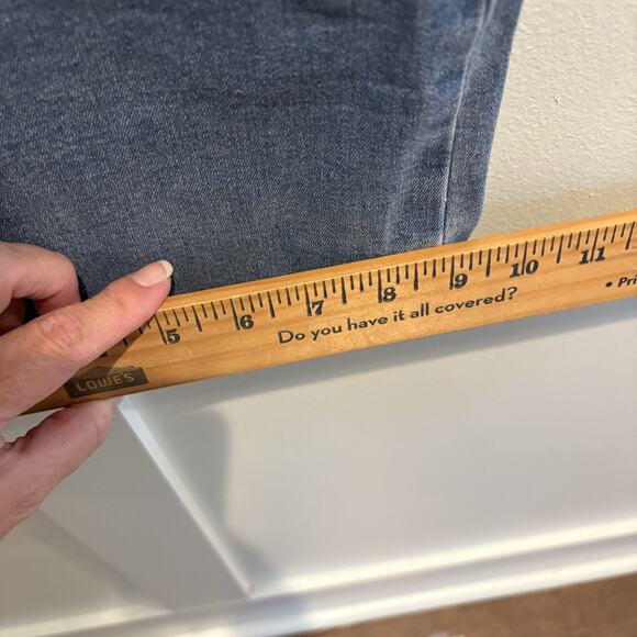 Sidefeel Jeans Womens 12 Light Blue High Rise Straight Leg Double Button Denim - Picture 9 of 13